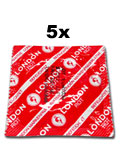 5 Stck London Kondome - Rot mit Erdbeeraroma