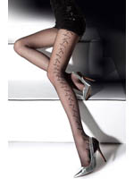 Fiore - Patterned Tights Adria Black