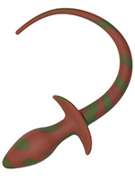 Lizard Tail Anal Plug - Brown/Green