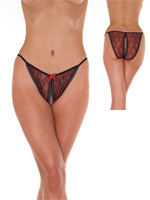 Open Tanga - black/red - One Size