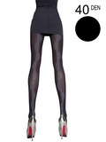 Fiore - Patterned Tights Hortensia Black