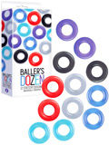 Baller's Dozen - 12 Stretchy Cockrings - package damaged