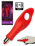 7 Speed Finger Tingles Klitoris Vibrator - Vivid Red